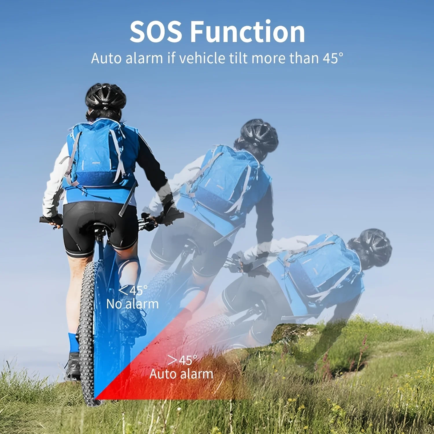 YNF 113dB Hochleistungs-Vibrationssensor-Fahrrad-Sicherheitsalarm, Ausgestattet mit Fernbedienung, Einfaches Ein- und Ausschalten – Detail 5