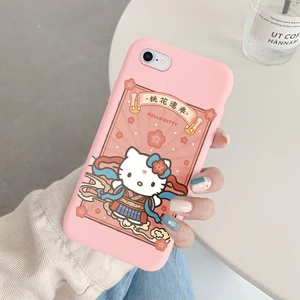 جراب هاتف مطبوع من السيليكون للفتيات جراب كرتوني مضاد للسقوط لهاتف Apple iPhone 6 7 8 Plus SE Cinnamoroll Kuromi Hello Kitty 2022 أفضل 12 مبيعات حول iPhone 6 إلى 8 - No12