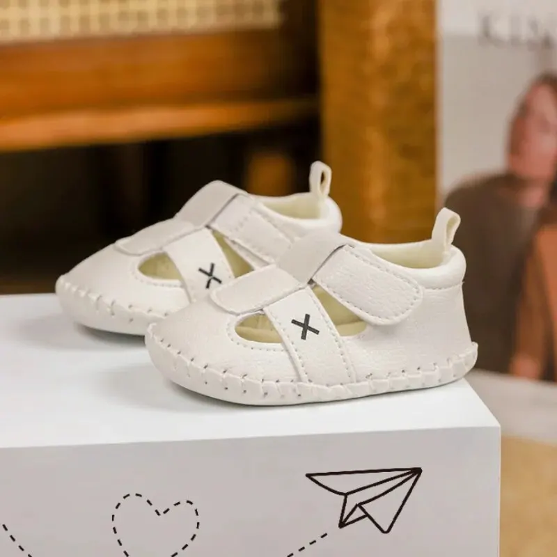 Meckior nuove scarpe da bambino neonato Casual confortevole suola in gomma di cotone antiscivolo scarpe da bambino estate primo bambino sandali per