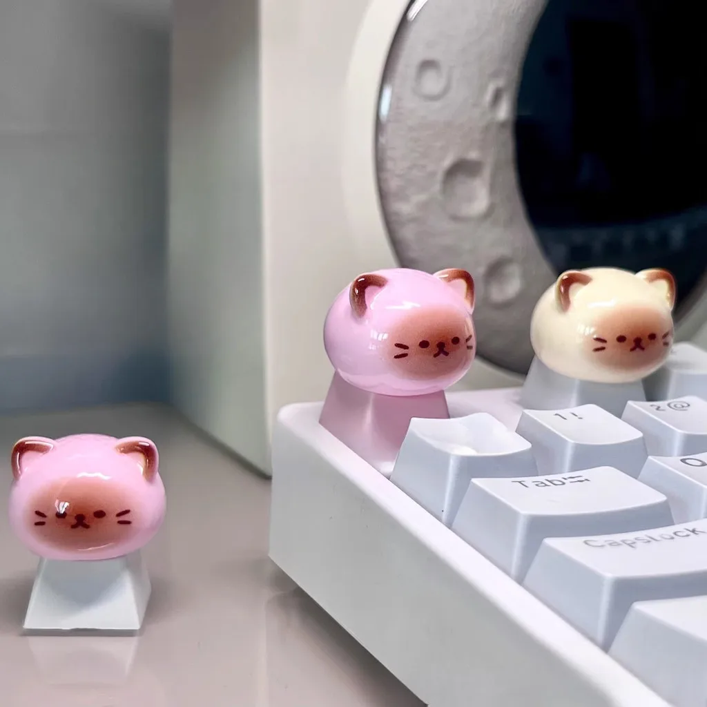 3D Puppet Cat Keycap Cute Cartoon  Keycap ESC Keycaps for MX Switches Gaming Keyboards Handmade Keycap Gift