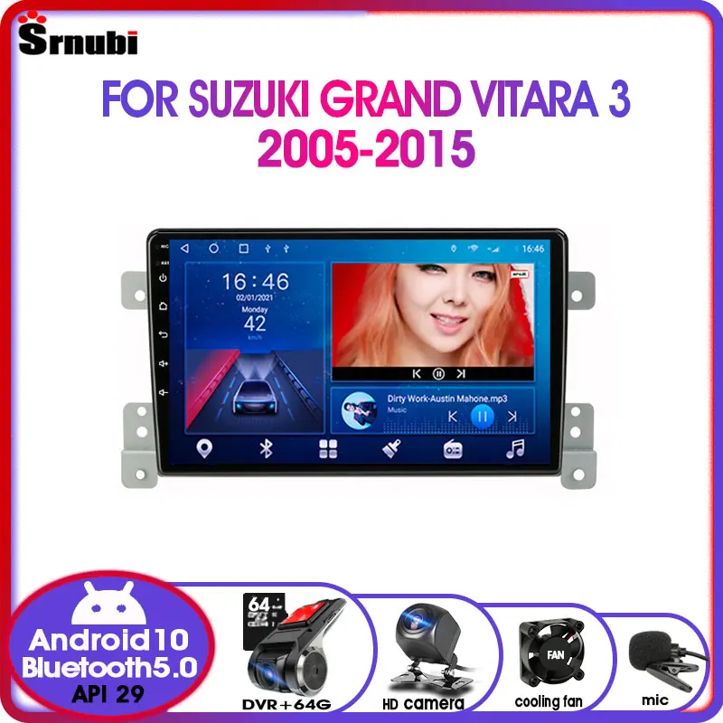 

Android 10.0 2Din IPS For Suzuki Grand Vitara 3 2005-2015 RDS DSP Car Radio GPS Navigation 4G net WIFI Multimedia Video MP5 DVD