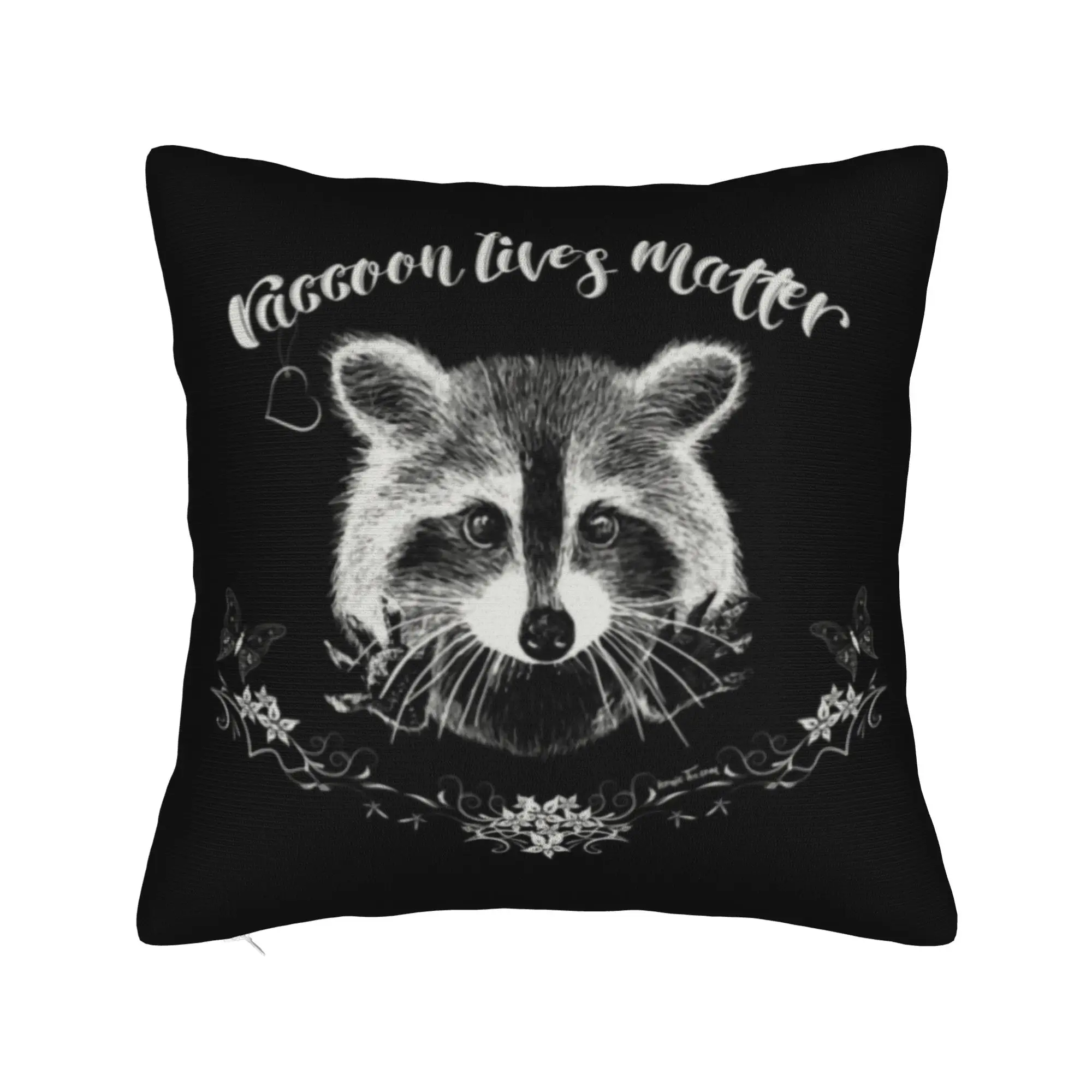 Raccoon Lives Matter Iconic Throw Pillow Case for Living Room Trash Panda Racoon Nordic Cushion Cover Square Pillowcase