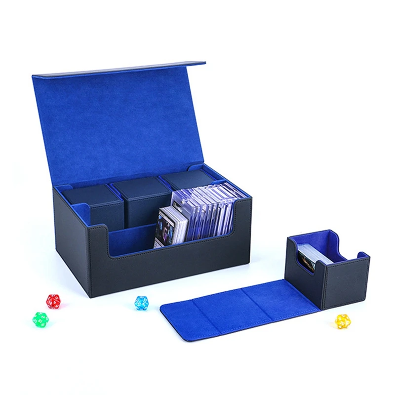 Multifunction Card Box Portable Card Case Organizer Storage Box Top Side-Loading Deck Case Game Cards Hobbies