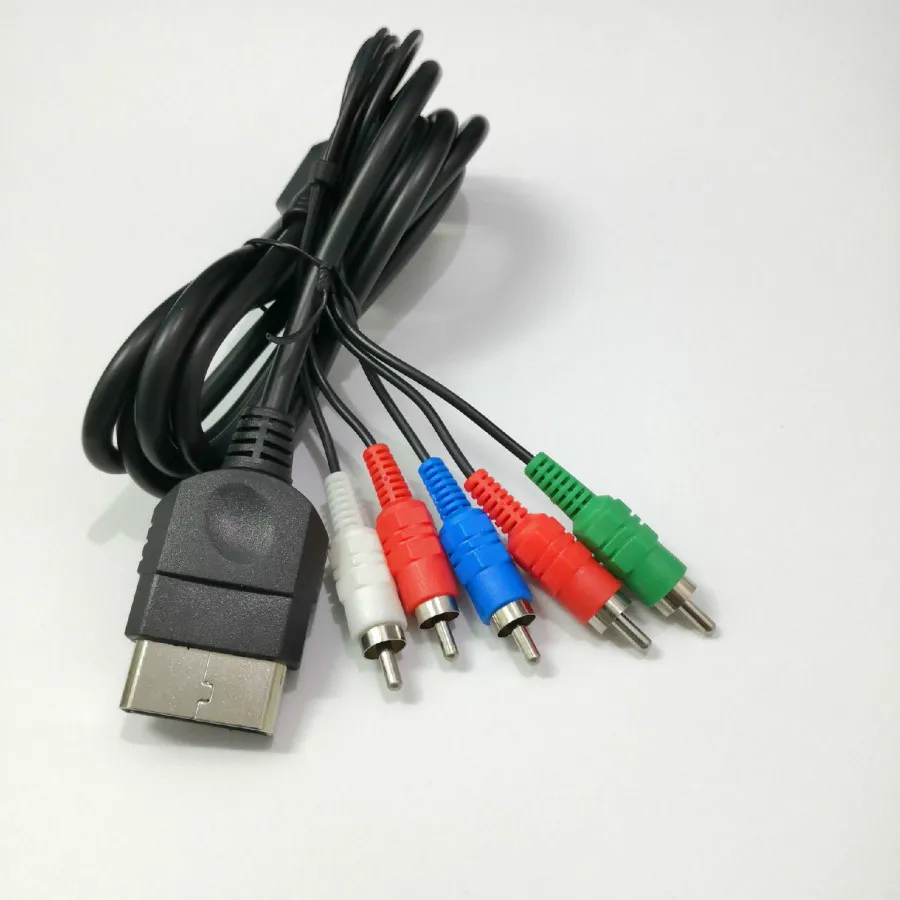 100pcs 1.8M 1080P Component HD TV RCA AV Video Cable HDTV For Microsoft Xbox Original Console