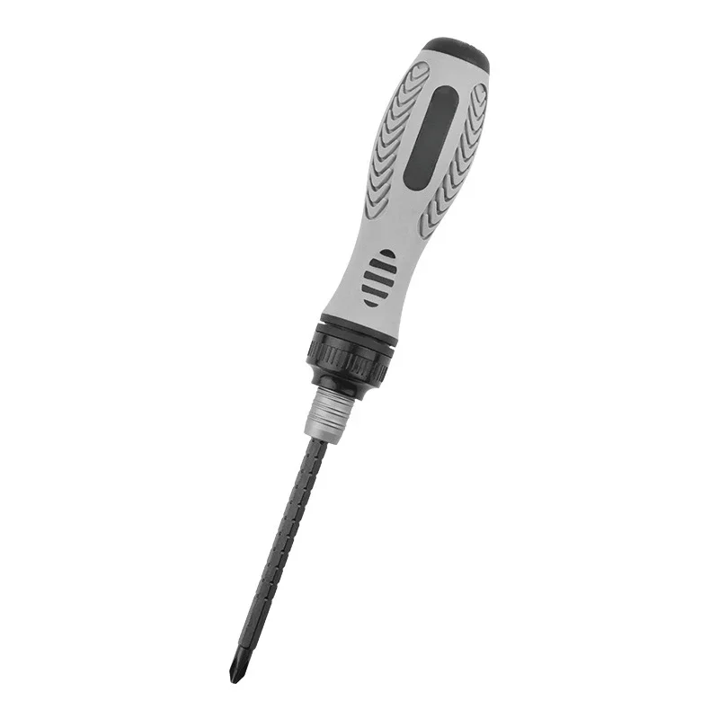 

Labor-saving Ten Batch Flat Head Slotted and Plum Blossom Screwdrivers Ratchet Telescopic Dual Purpose Screwdriver