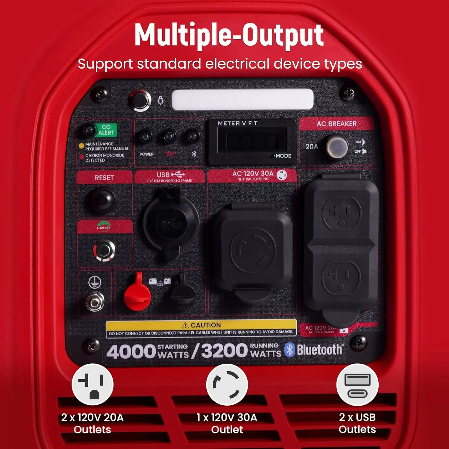 

[XMSJ-Limited Stock, Buy Now!]4000 Watt Inverter Generator Portable with CO Alarm, RV Ready, Gas Powered Generator, App Remote D