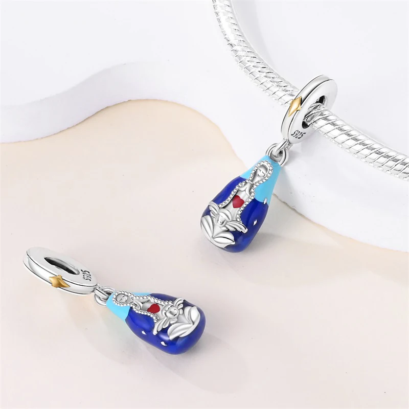 925 Sterling Silver Nossa Senhora Aparecida Dangle Cross Charms Pendants Fit Qikaola Original Bracelets DIY Jewelry For Women
