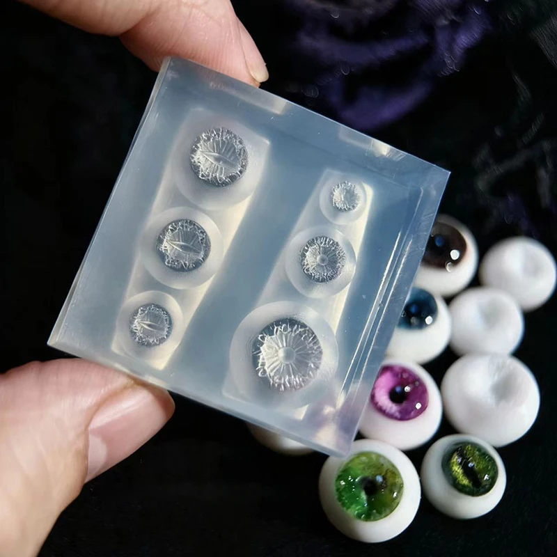 Molde de Silicone 3D para Unhas, Estênceis de Estampagem com Formas de Flor de Gelo, Pão, Água-Viva, Olho de Raposa, Ferramenta de Escultura para Arte