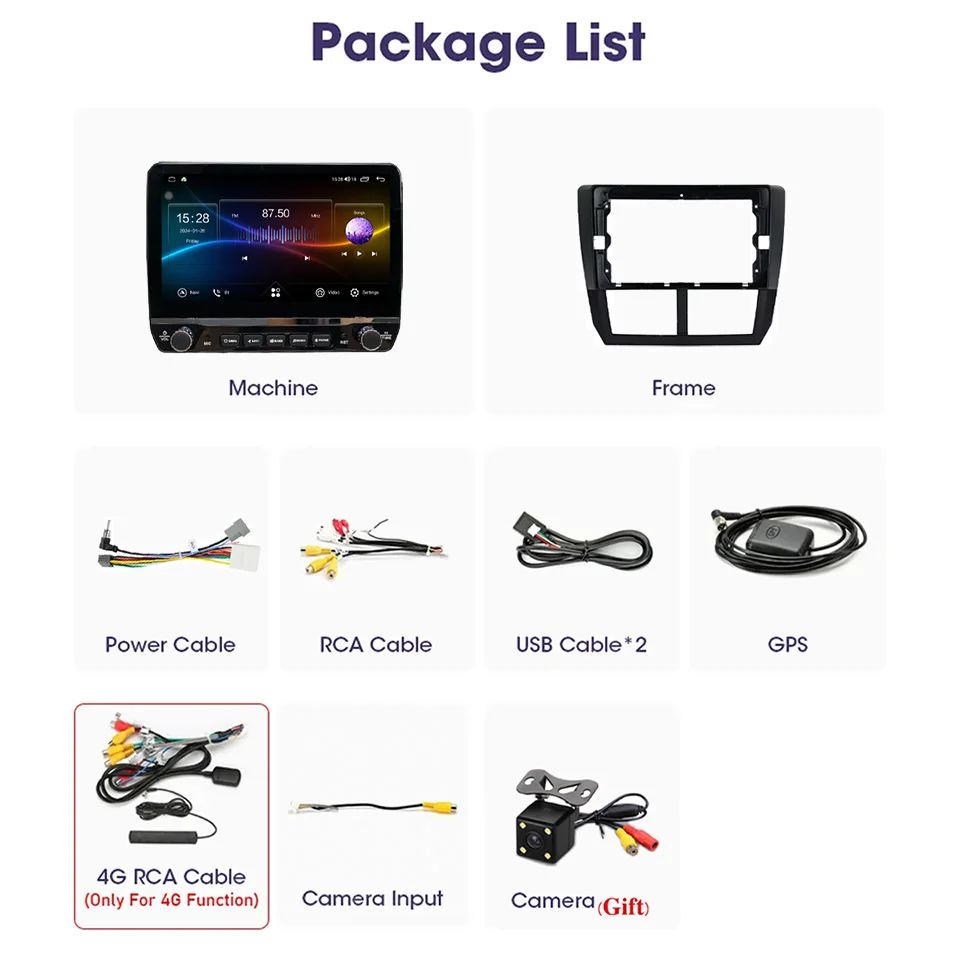 Android 14 8G Ram Autoradio GPS Navigation Head Unit For Subaru Forester 2007 - 2013 Impreza 2007 - 2011 Carplay Tape recorder