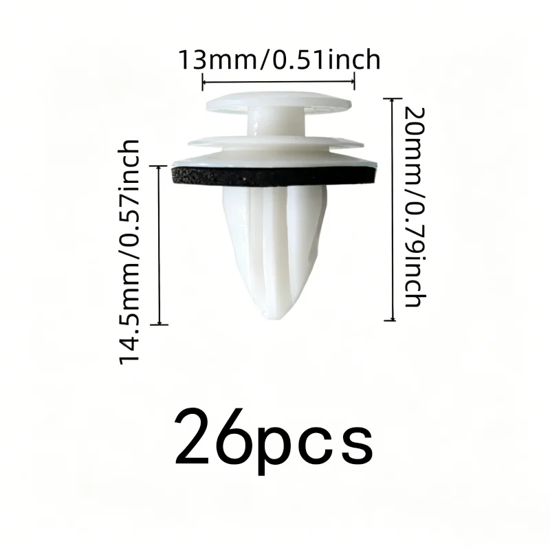 Vehicle Interior Retainers 26 pcs, Firm Snap-On Fit, Cyan Plastic Material, for Truck Cabin Decoration