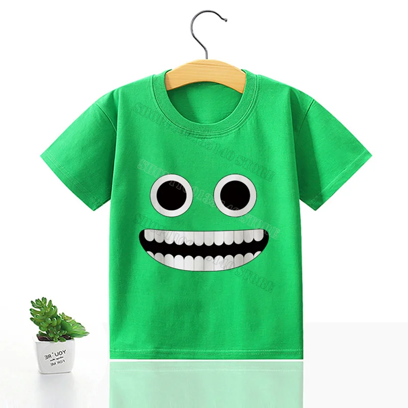 Garten of Banbans Children Clothes Anime Game Periphery Kids Color T-shirt Summer Cotton Tops Cartoon Cute Babys Clothing Gifts