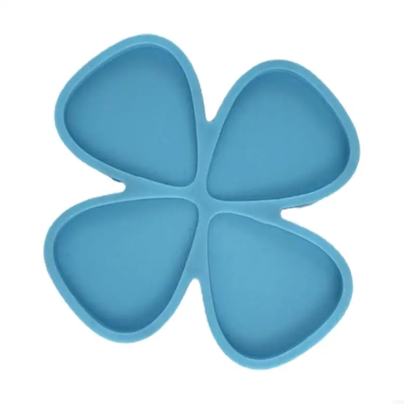 4 Pcs/Set DIY Reusable Picks UV Epoxy Casting Mold DIY Guitar Picks Resin Mould C5AD