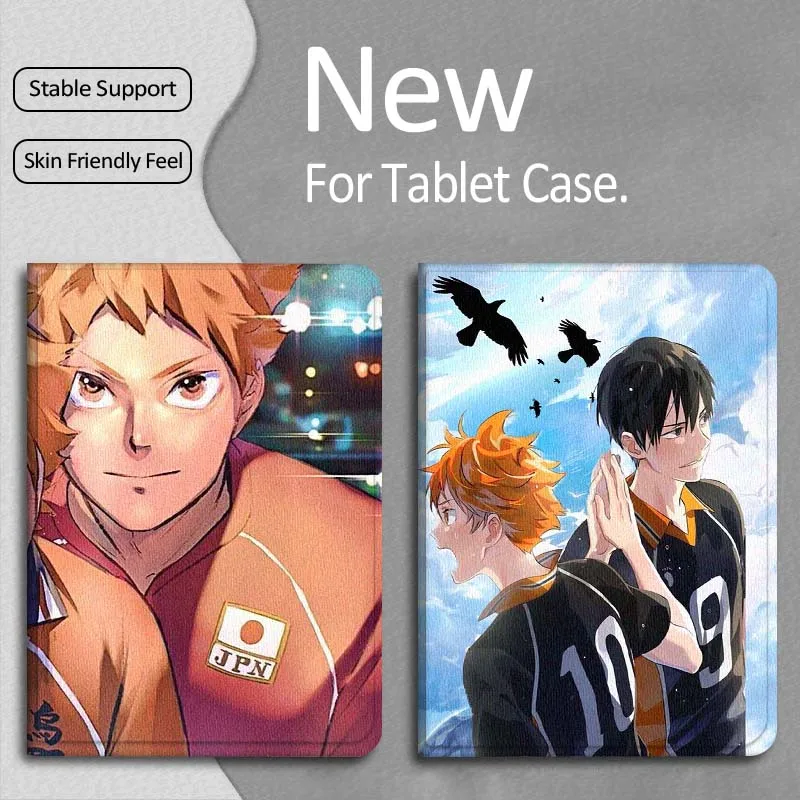 

Haikyu Popular Anime Cool Art Gift For Apple iPad Pro Air 13 2 7th 6th 2025 M2 M3 M4 M512.9 13 inch Foldable Tablet Case
