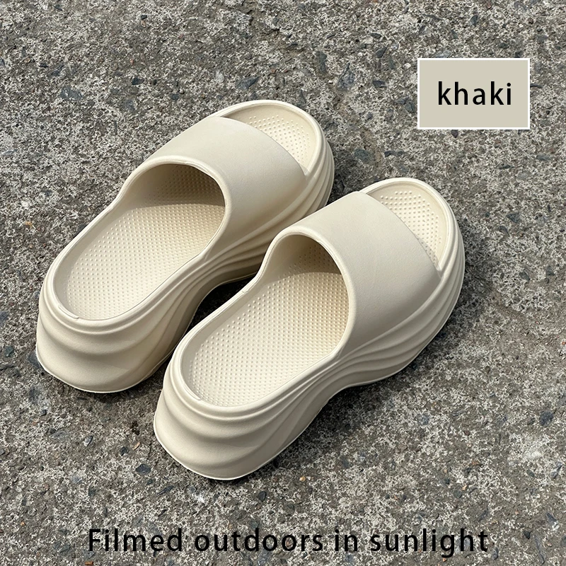 Erhöhte Absatzhöhe und dicksohlige EVA-Slipper für Damen – Rutschfeste, coole Outdoor-Slipper, trendige Damen-High-Heel-Slipper – Detail 12