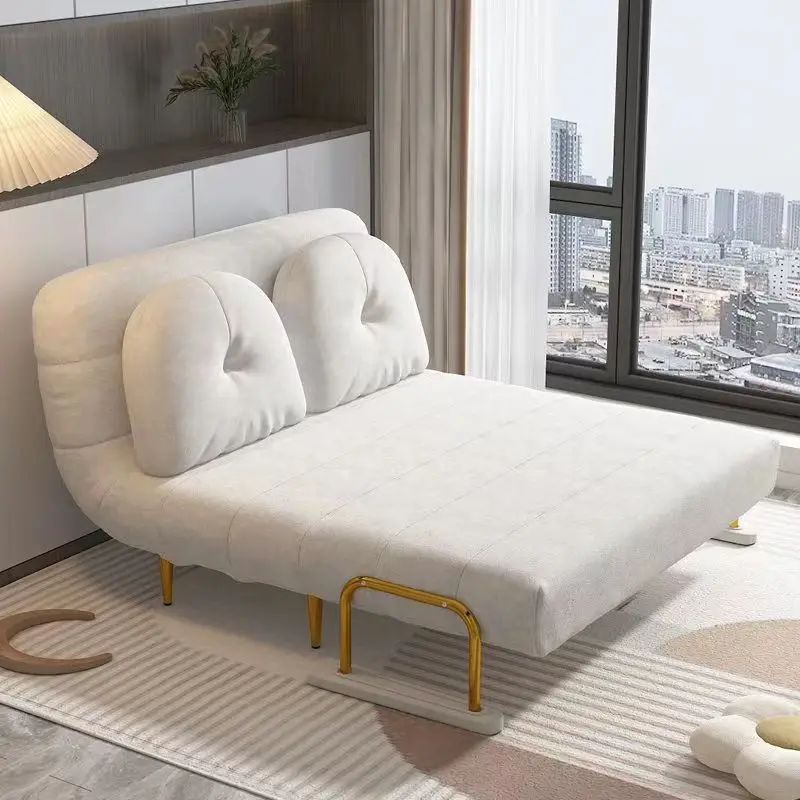 Sofa bed, lounge chair, foldable and extendable, adjustable for sitting and lying down, single sofa, double sofa, with pillows