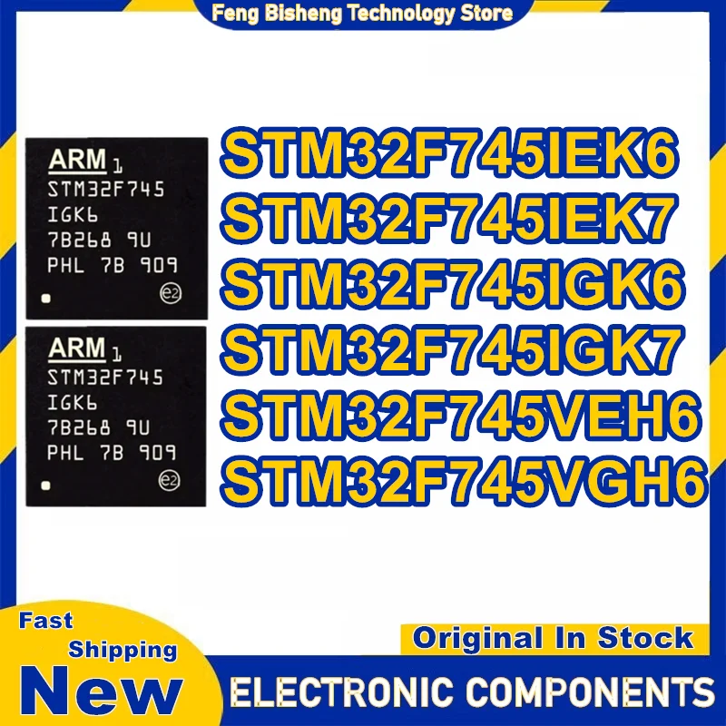 

STM32F745IEK6 STM32F745IEK7 STM32F745IGK6 STM32F745IGK7 STM32F745VEH6 STM32F745VGH6 Микросхема BGA, новый оригинальный в наличии