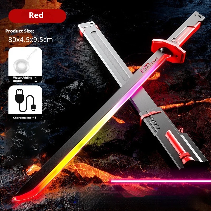 Nieuw laserzwaard met rook Meerkleurig veranderende LED-verlichting Geluidseffecten Creatief speelgoed voor kinderen Volwassen Prop zwaard Cosplay Gift