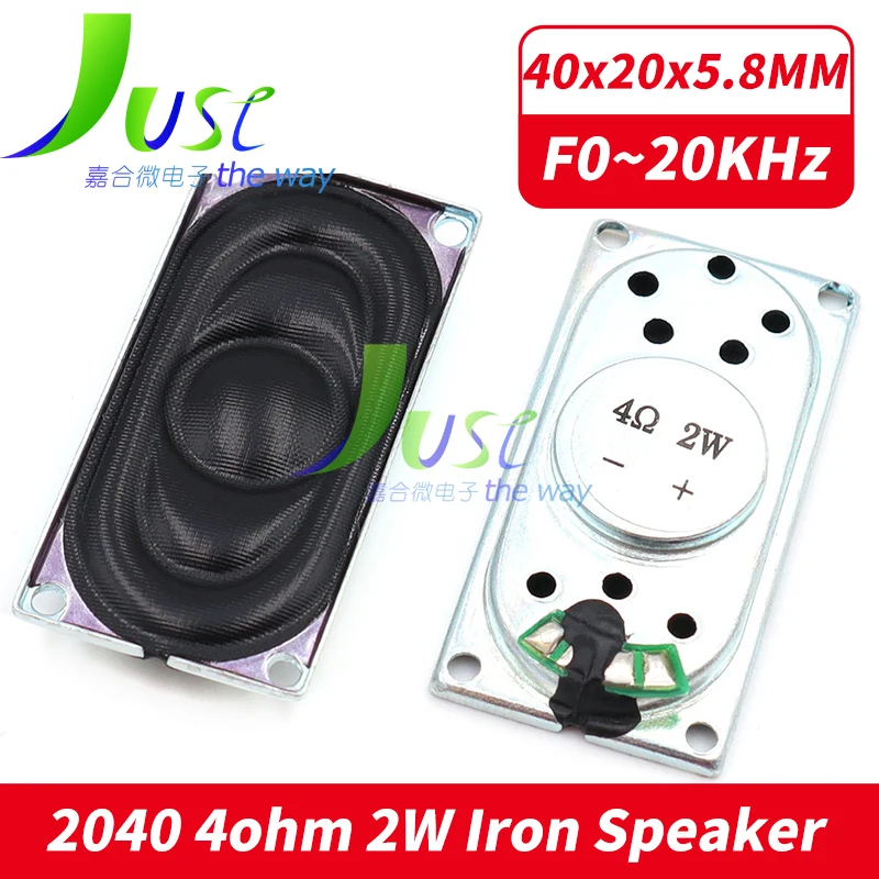 2Pcs/lot 2040 4Ohm 2W DIY Computer Speaker  Audio Portable Speakers Notebook Speaker 4020 Internal magnetic ultra-thin loudspeak