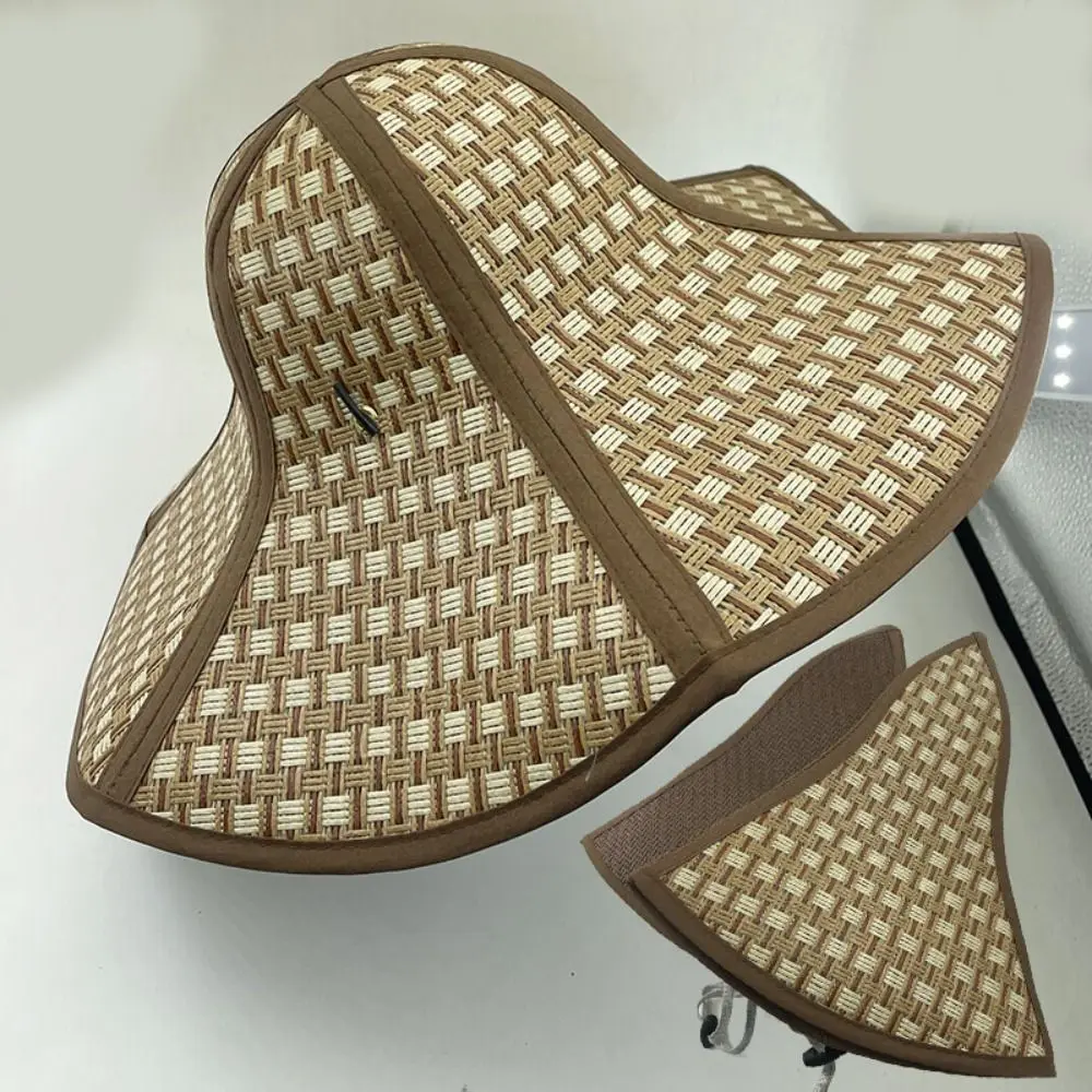 New Summer for Women's Foldable Straw Hat Fashion Portable Rattan Anti-ultraviolet Fisherman's Cap Men's Fishing Sunshade Hats