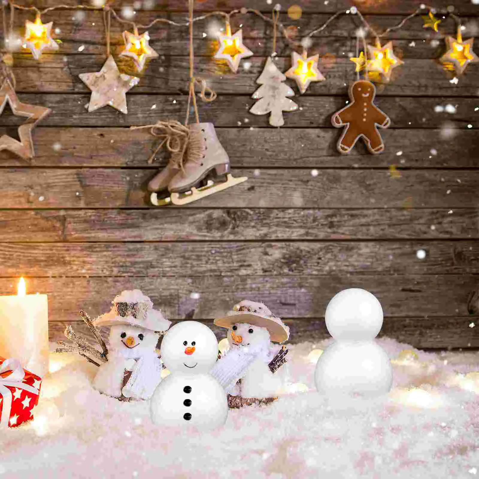 5-delige sneeuwpopdecoraties DIY-model Kerstschuim Kinderen Schilderen Speelgoed Kindermodellen voor