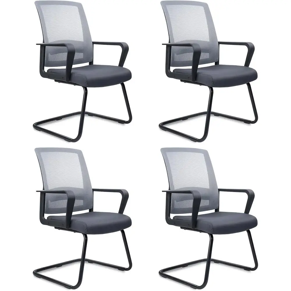 

4-Pack Ergonomic Mesh Lumbar Support Chairs for Conference Rooms in Gray