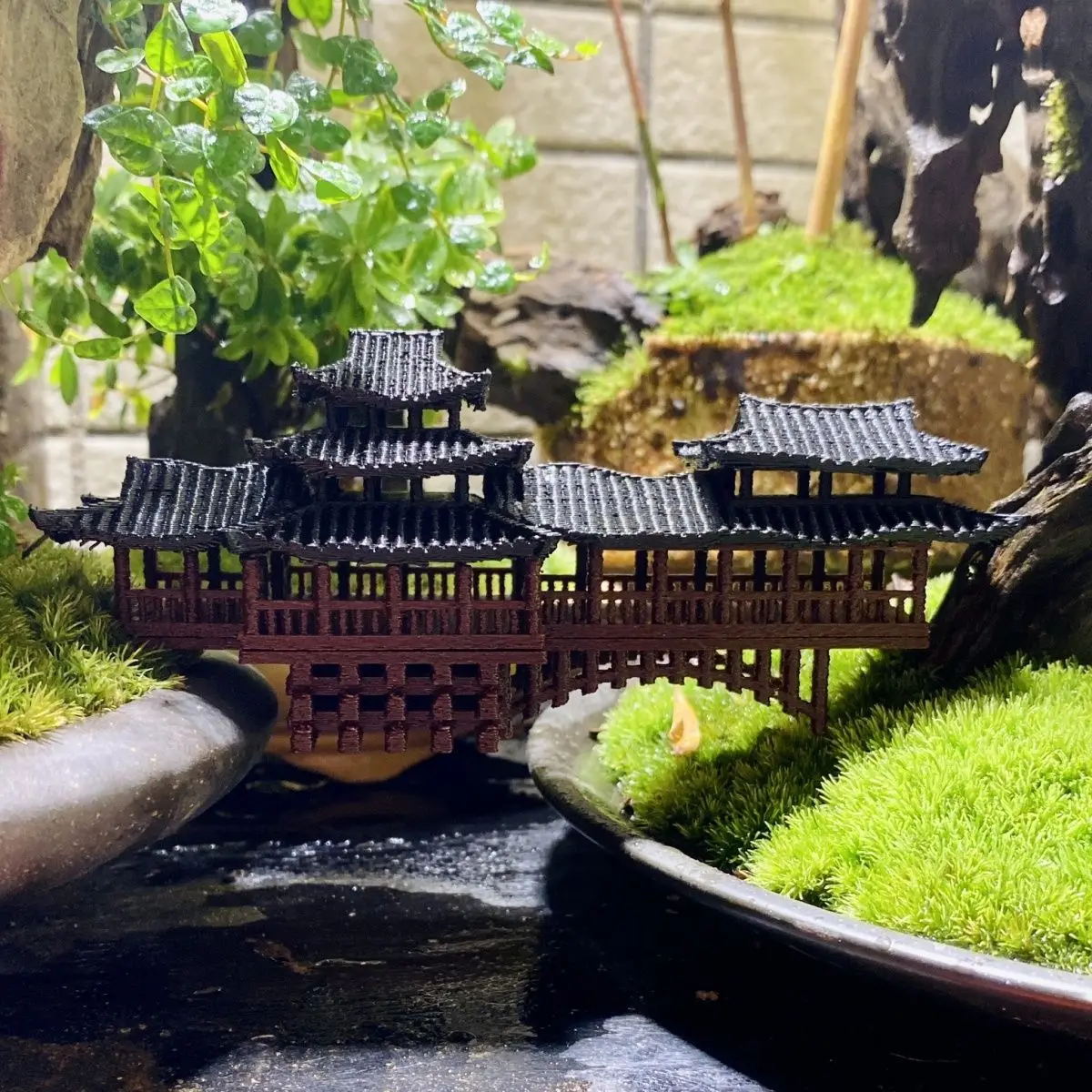 Ozdoby krajobrazowe z nadrukiem 3D, akwarium, badanie bonsai, model mostka z chińskiej starożytnej architektury