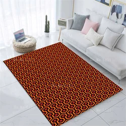 Seamless Red Dot Circle Pattern Flannel Floor Rugs Home Decor For Living Room The Shining Overlook Halloween Hotel Carpet