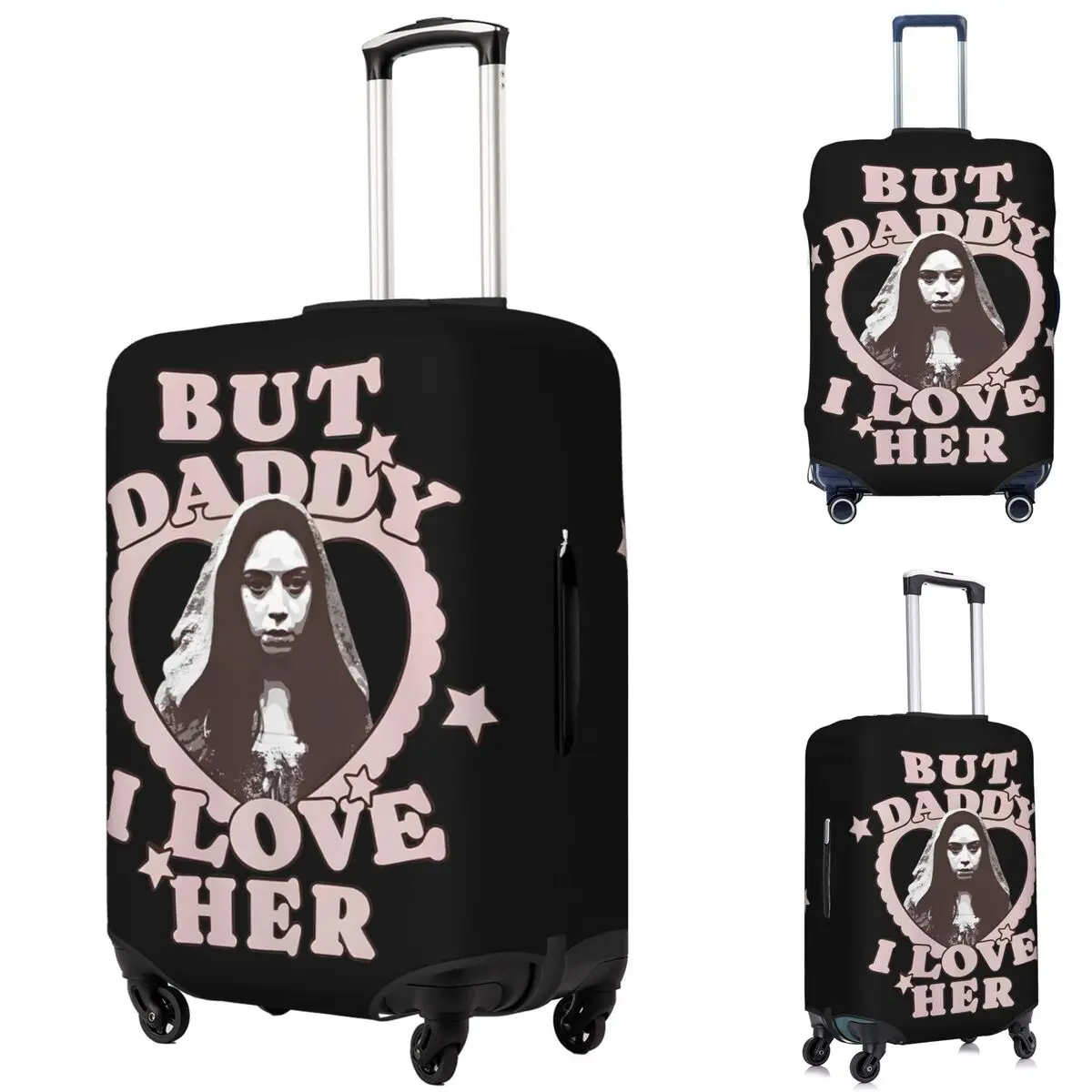 

But Daddy I Love Her Aubrey Plaza Is Rio Vidal Suitcase Cover Protection Elastic Trip Luggage Protector Covers for 18-32 Inch