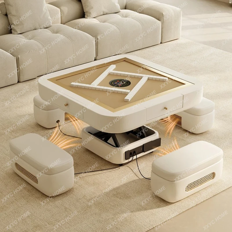 Coffee table mahjong machine dining table integrated dual-purpose living room household small apartment with