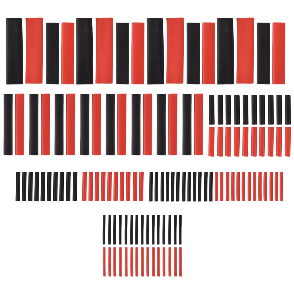B04C-127PCS 2:1 Heat Shrink Tubing Wire Cable Sleeving Wrap Electrical Connect Set