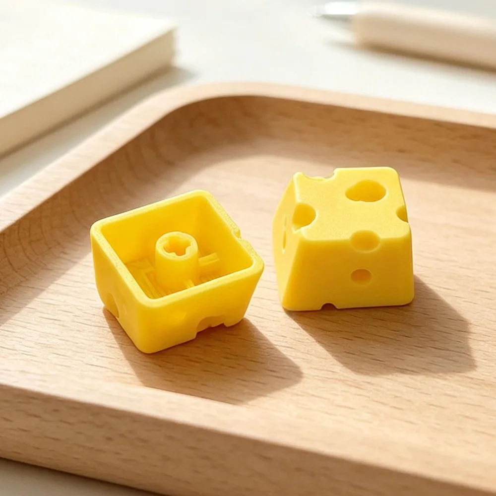 Cartoon Cheese Modeling Personalized Keycap Resin Material Mechanical Keyboard Cute Decoration Esc Creative Design Custom Gifts