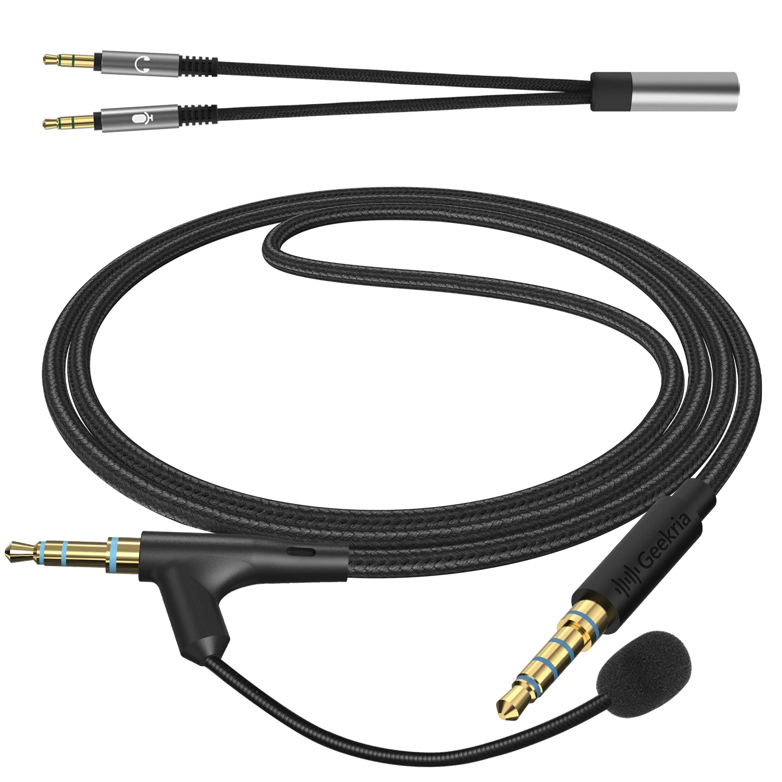 Geekria Boom Mic Headphones Cable Compatible with Skullcandy Hesh 3, Evo, Crusher Evo, Venue Headsets