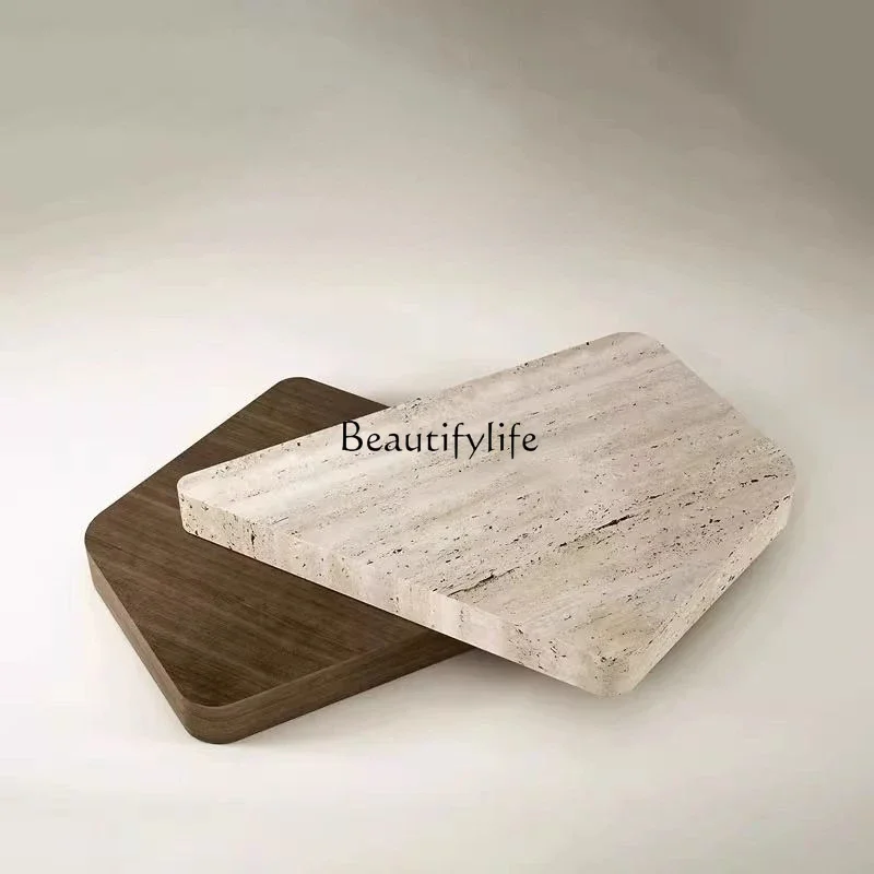 

ls 42Japanese-style travertine coffee table modern living room wabi-sabi wind special-shaped marble tea table