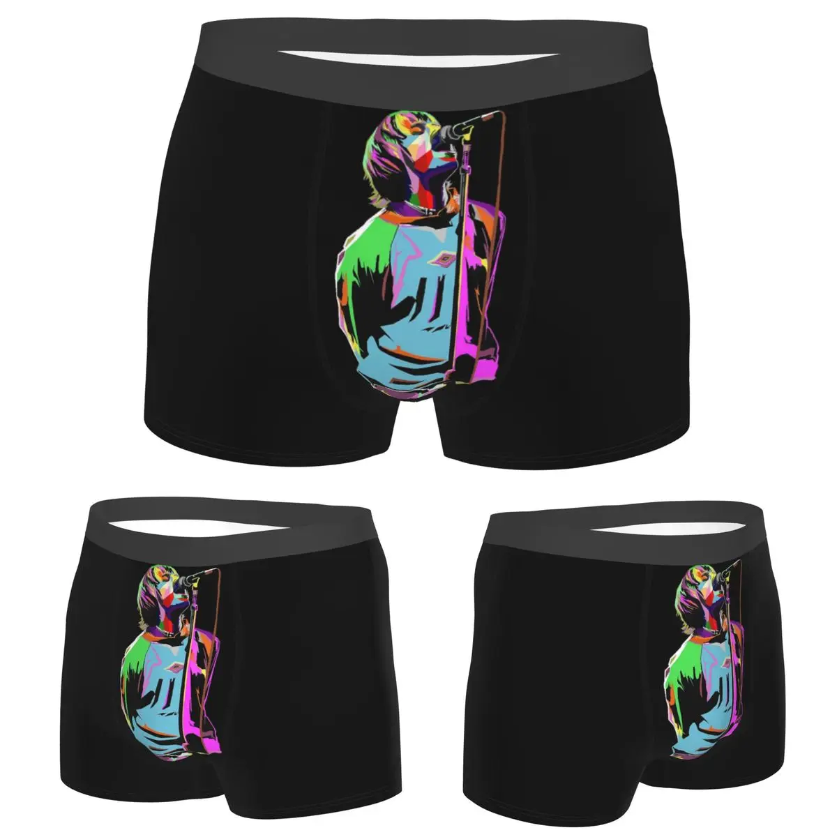 

Boxer Underpants Shorts Liam Gallagher Art Panties Men Ventilate Underwear for Homme Man Boyfriend Gift