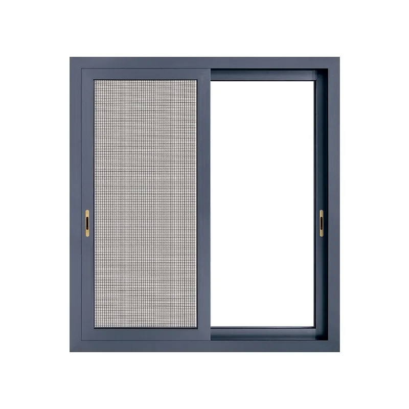 Customization Modern Sleek Aluminium Alloy Double-Glazed Sliding Windows with Screen Energy-Efficient Horizontal Opening Made