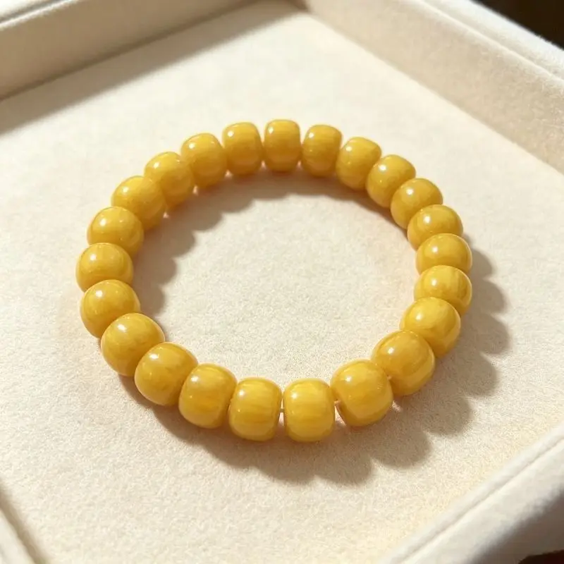 Classic Second-generation Yellow Honey Single-circle Bracelet, Suitable for Both Men and Women, Daily Versatile Jewelry Crafts