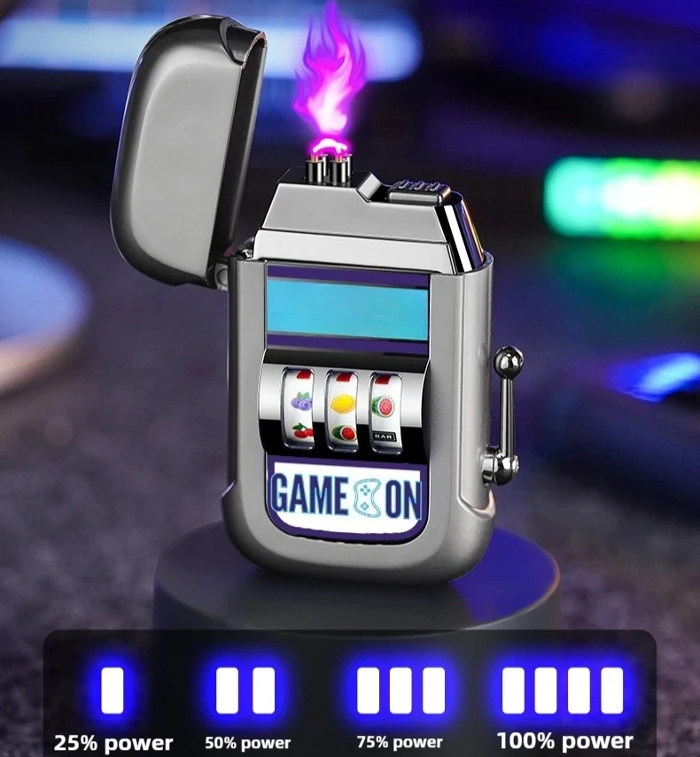 

2026 Новая плазменная ветрозащитная зажигалка с двойной дугой и фруктовым узором, перезаряжаемый аксессуар для сигар типа C, уникальный подарок