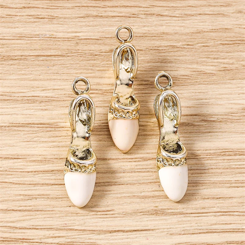Tusember 10 Stück Niedliche Kristall-Lippenstift-, Handtaschen-, Schuh- und High-Heel-Anhänger für Halsketten, Ohrringe, Armbänder und Bastelarbeiten – Detail 17
