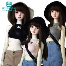 mini 1/6 1/4 1/3 BJD clothes DD SD MSD YOSD Doll accessories Fashion tank top T-shirt