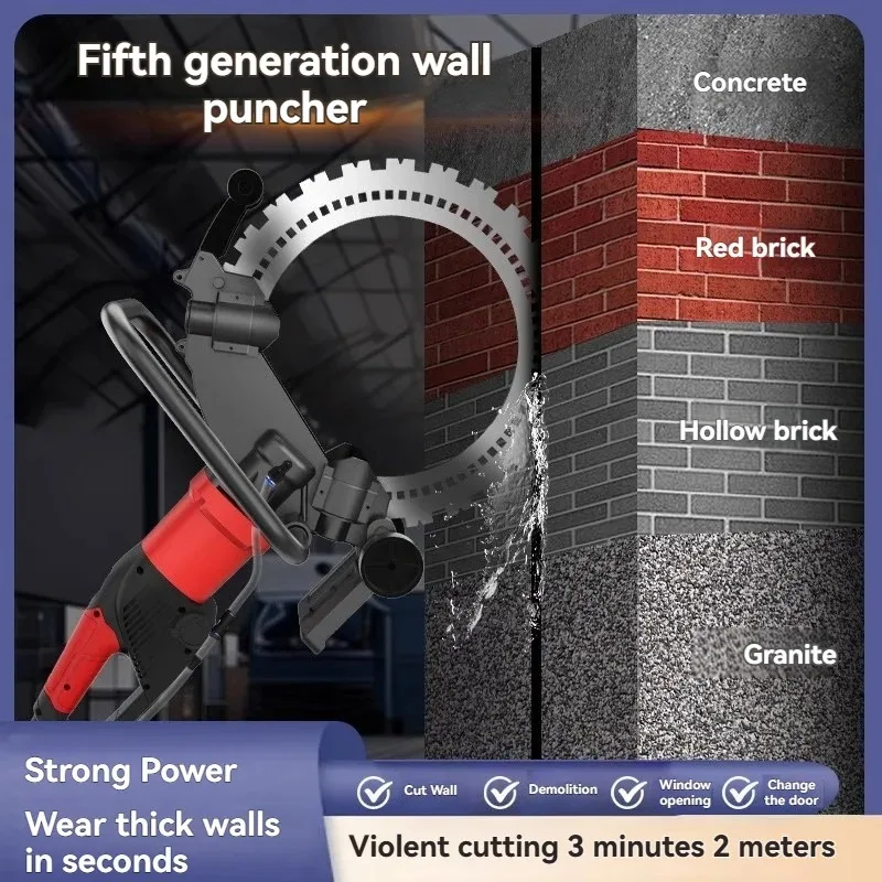 

Cement Pavement Cutter 8900W No Adjustment Required Concrete Road Cutting Machine 30cm Deep Cutting Marble Cutter