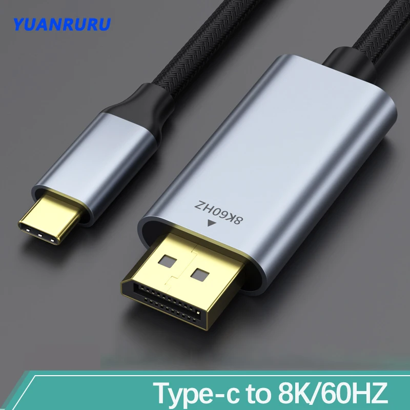 

USB C To Displayport 1.4 Cable 8K 60HZ Dynamic HDR USB Type C To DP 1m 2m Cable for Macbook Pro Samsung Huawei Dell IPad pro