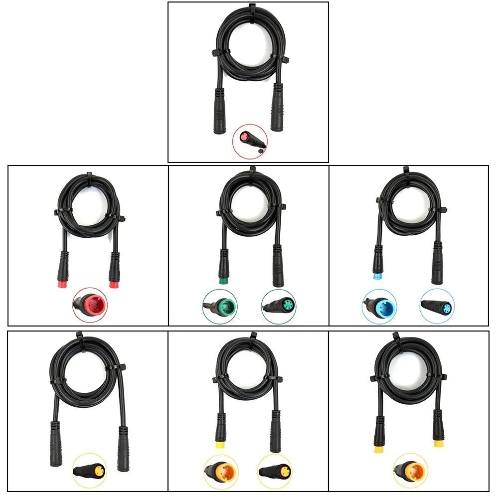 

1PC Extension Cord Ebike Display Connector 2/3/4/5 Pin Cable Waterproof Connector Signal Lines Black Bicycle Accessories