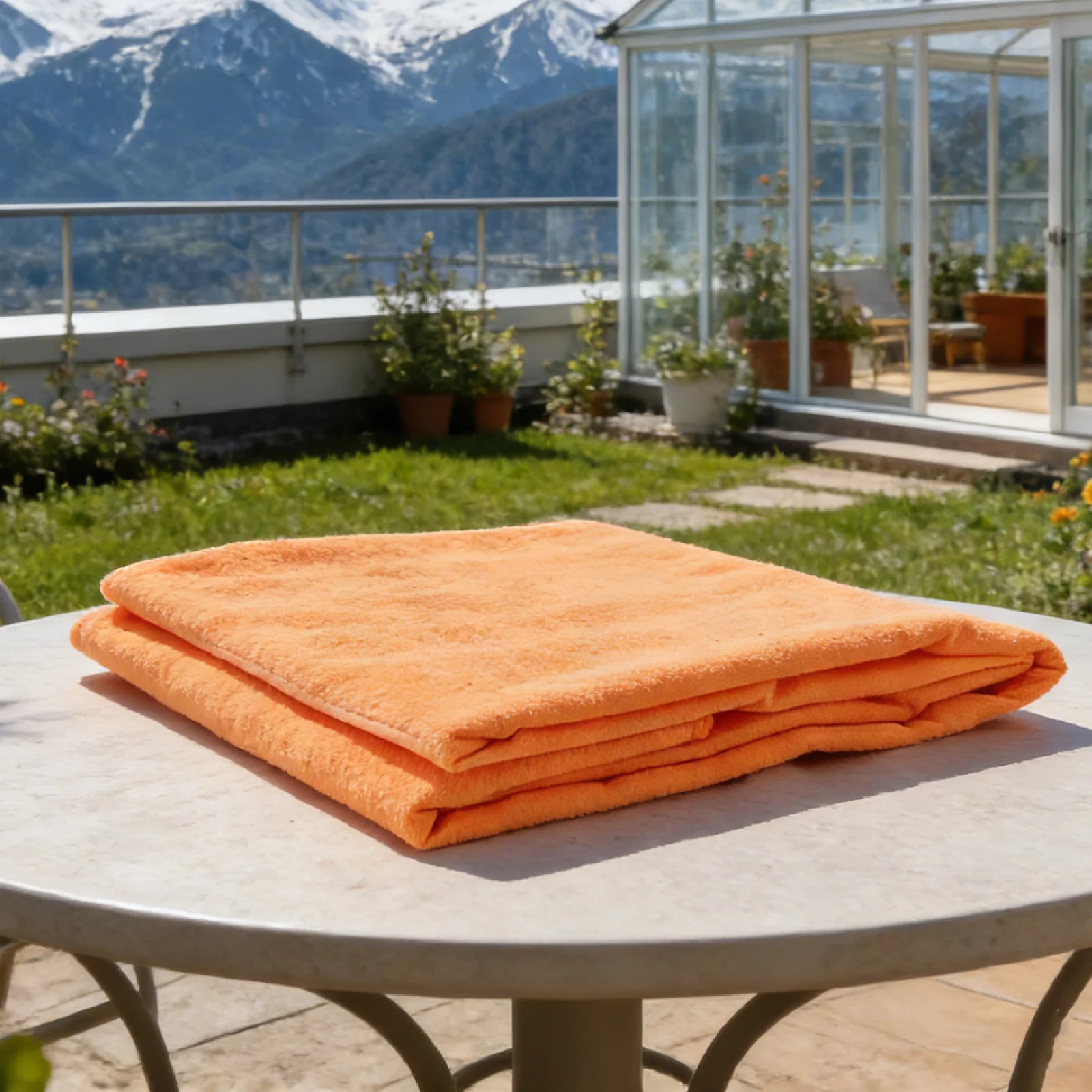 Purple Orange Beach Towel, Quick Dry Sand-resistant Bath Sheet_voghion.com