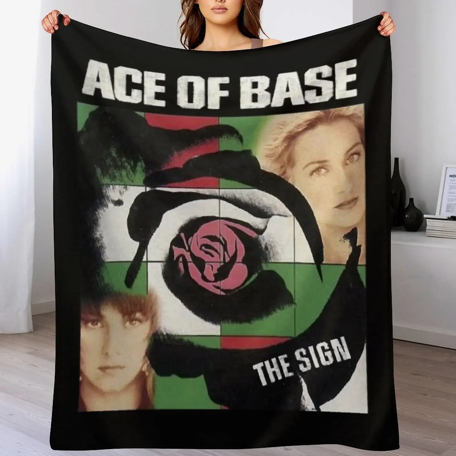 blackwhitereddesign pop rock heavy metal country band ace of base Classic Throw Blanket Bed covers decorative Blankets