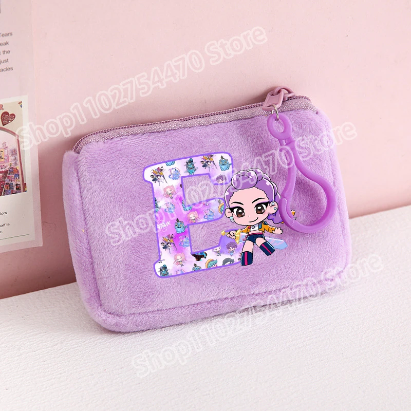 Monedero cuadrado KPop Demon Hunters, billetera con estampado de dibujos animados de Rumi Mira Zoey, monedero portátil Kawaii para niñas, bolsas de almacenamiento para regalos
