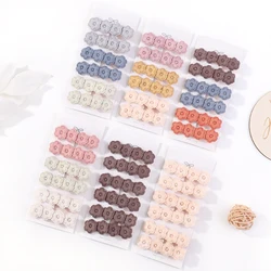 6 pz/lotto Fiore Ricamo Forcine Per Bambini Fiore Fermagli Per Capelli Geometrica Dolce Accessori Per Capelli Per Ragazze Forcelle Vintage Barrettes