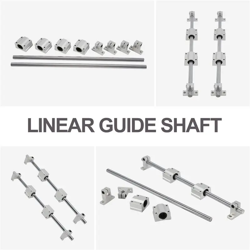 [A92P!】 10 Pieces / Set Of Optical Axis Linear Axis Od12mm 400Mm + SCS12UU Linear Bearing Seat + SK12 Bearing Support 12Mm 400Mm