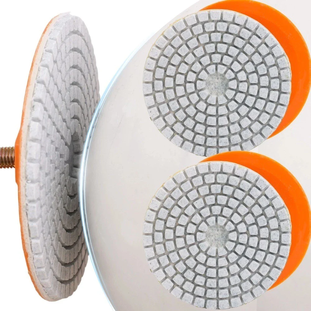 80mm Integrated Ceramic Tile Trimming Polishing Angle Grinder Dry Polishing Marble Quartz Stone Chamfering Grinding Edge Pad