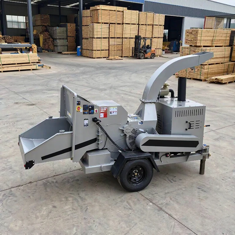 Garden Branch Shredder Wood Chipper - Macchina Trituratrice Forestale Mobile per Legno,