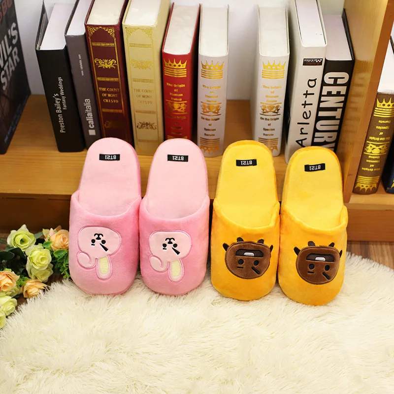 Cute Cartoon Kawaii Koya Plush Slippers Indoor Anti-Skid Soft Comfortable Couple Cotton Slipper for Boyfriend Girlfriend Gifts